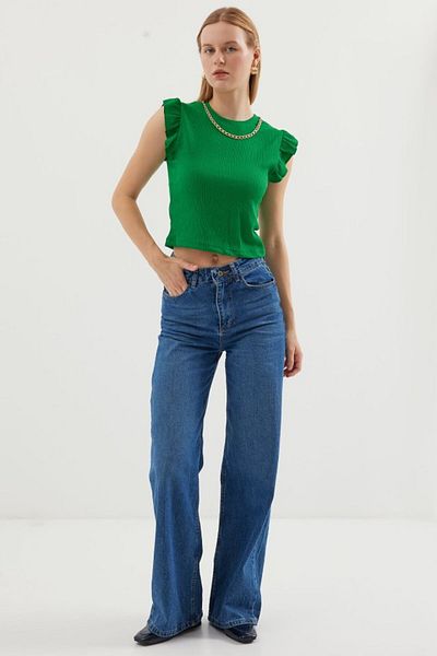 REKA MODA    0430 Knitted Blouse - Green