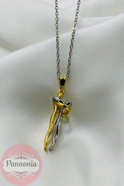 PANNONİA قلادة عزيزي المتشابكة لون ذهبي، 45 سم | 316 لتر