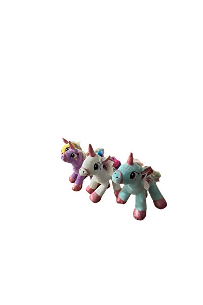 Toys Avm peluş 3 adet Pony at sevimli Unicorn at
