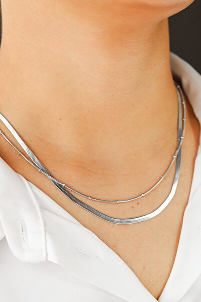 Brillo نموذج قصير من الفولاذ المزدوج قلادة إيطالية وTopcuk