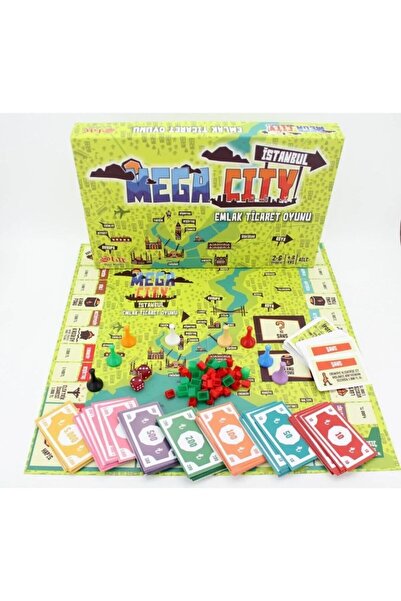 RAMO'S STORE Monopoly Mega City Emlak Ticaret Oyunu Zeka Eğitici Oyunlar Aile...