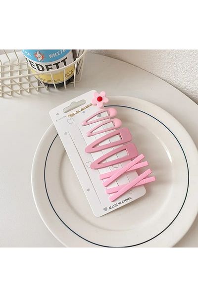 So Much Accesories So-Much Παιδικό Σετ αγκράφες Collet Snap Ροζ