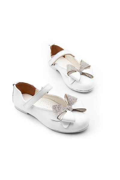 fiko Bow Detailed Girl's Ballerina Shoes 6019