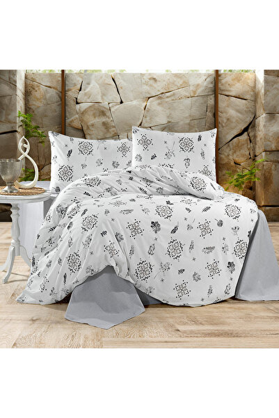 Home Series Çift Kişilik Nevresim Takımı-Gri