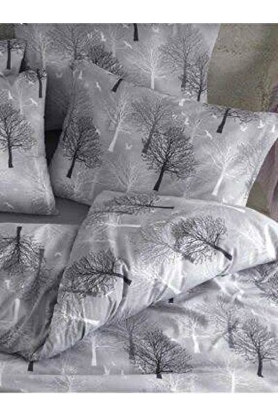 uykulife home collection Uykulife Gray Tree Single Person Elastic Bedding Set