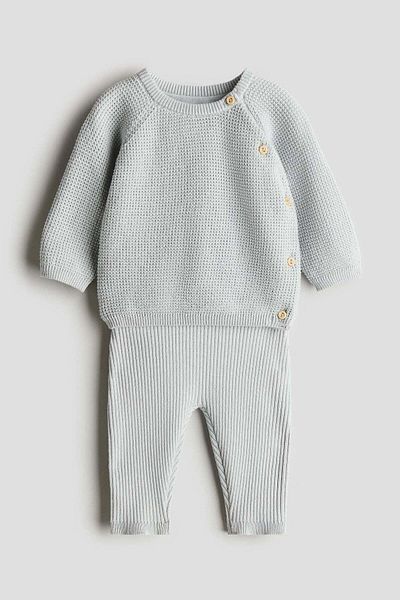 H&M طقم قطني مكون من قطعتين