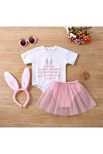 EBRU ÖZÖRGÜCÜ Kız çocuk tavşan kulak şort etek tütü takım