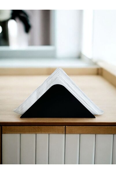 Decoramo Home حامل مناديل مثلث أسود معدني حامل مناديل سطح المكتب