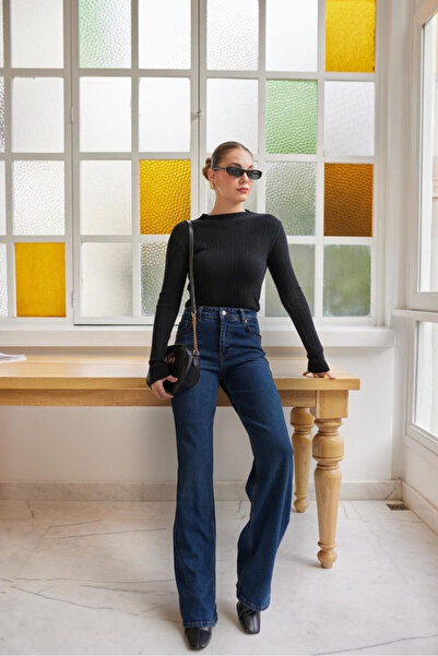 aideen Tomrisjean Vanessa Flora Spanish Navy Blue Jeans High Waist L Stretch ...