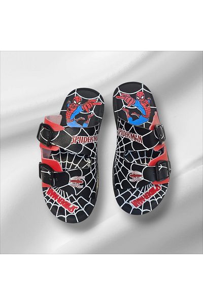 Akm Life   Ortiz - Children's Slippers, Orthopedic Sole - Red Black