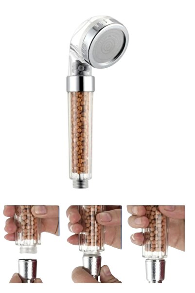 CocoVia Boncuklu Su Tasarruflu Ve Arıtmalı Duş Başlığı- Masajlı Duş Başlığı -...