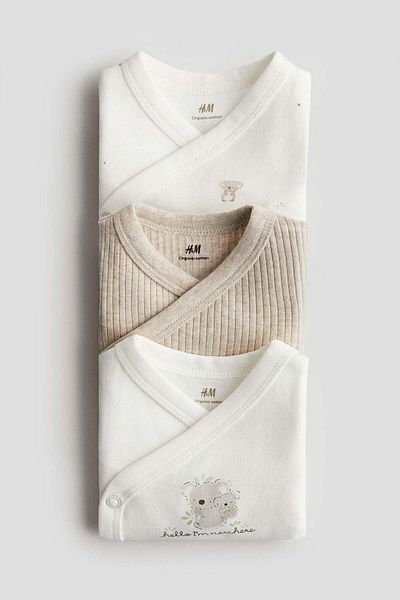 H&M 3-pack wrapover bodysuits