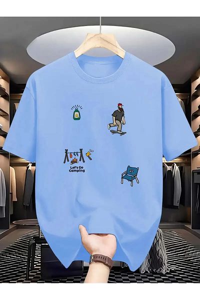 AMMA Μπλουζάκι Unisex Minimal Printed Oversize 100% βαμβάκι