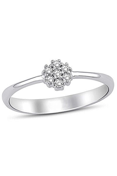 Hakan Güler Kuyumculuk Beyaz Altın Coronet Papatya Taşlı Yüzük – 1,10 gr