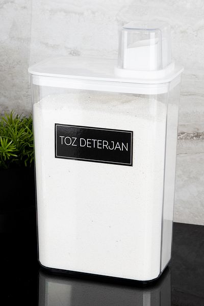 Dolkin Home 3000ml Mica Powder Detergent Box and Storage Container with Label