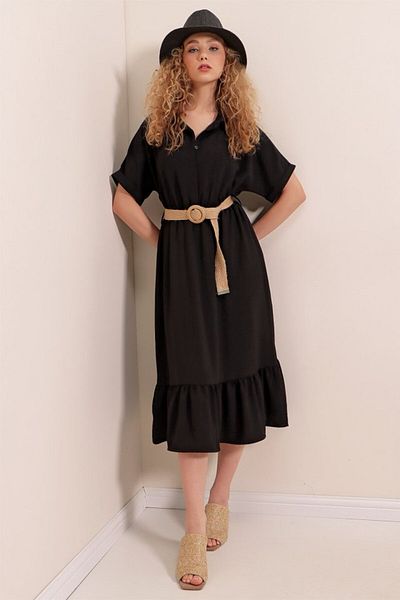 modaserdem 2292 Belted Dress - Black