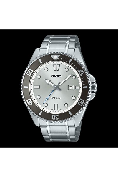 Casio Casio Men's Mdv107d Analog Black Dial Stainless Steel Band Watch