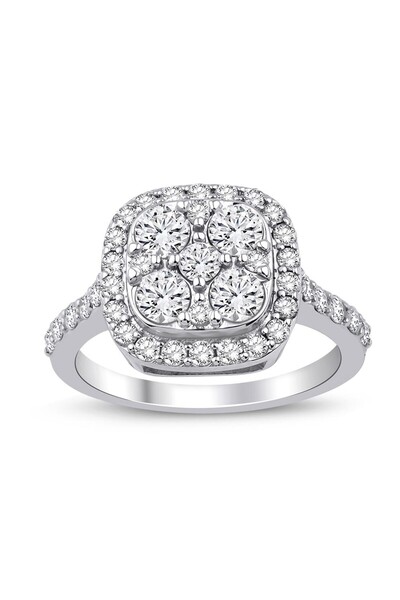 Hakan Güler Kuyumculuk Beyaz Altın Coronet Taşlı Yüzük