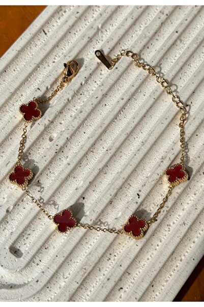 luxyansımalar Çelik Bordo  Bileklik