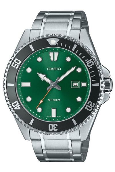 Casio Casio Men's Mdv107d Analog Black Dial Stainless Steel Band Watch