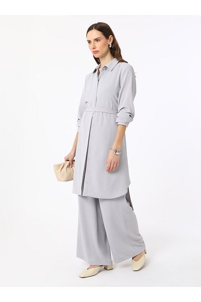 Refka Refka Aerobin Shirt and Pants Set - Gray Blue