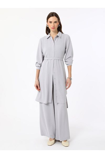Refka Refka Aerobin Shirt and Pants Set - Gray Blue