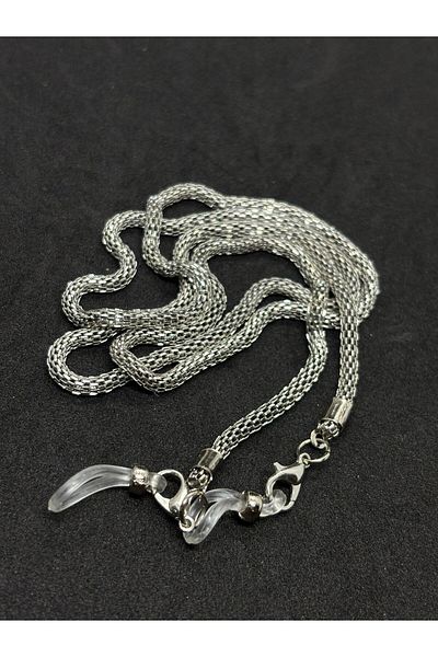 BEİLYS COSMETİCS & ACCESSORY Unisex Steel Silver Glasses Chain and Strap Special Design