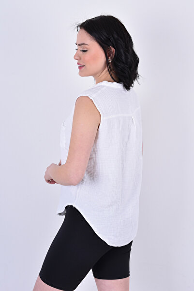 OTEXSA Μουσελίνα 100% βαμβακερή μπλούζα casual