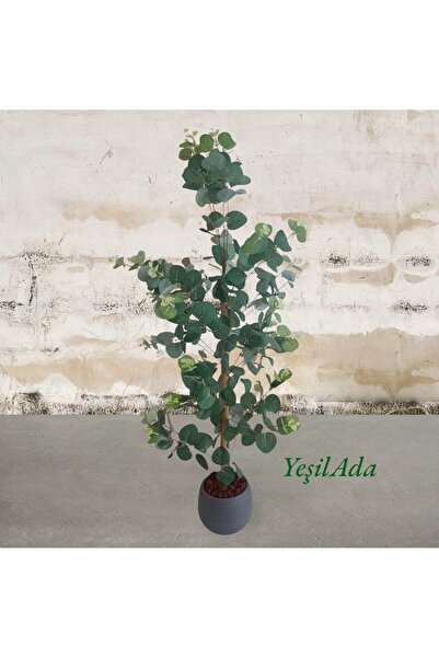 YEŞİLADA Yapay Okaliptüs Ağacı  75 Cm  Lüks Okaliptüs Bitkisi Bambu Gövdeli