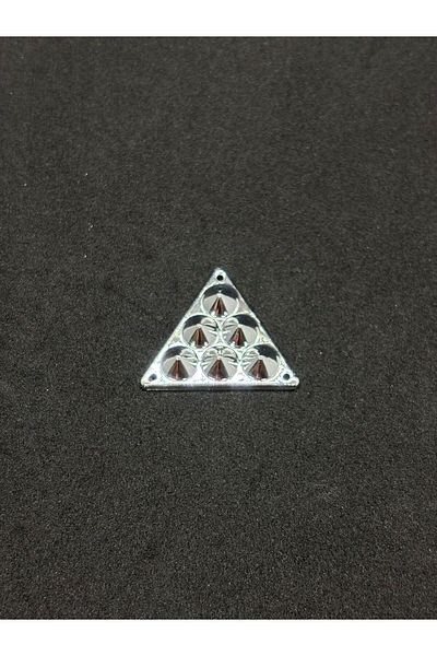 BEİLYS COSMETİCS & ACCESSORY 2Pcs Silver Nickel Triangle Design Unisex Shirt Collar Button(Bd03)