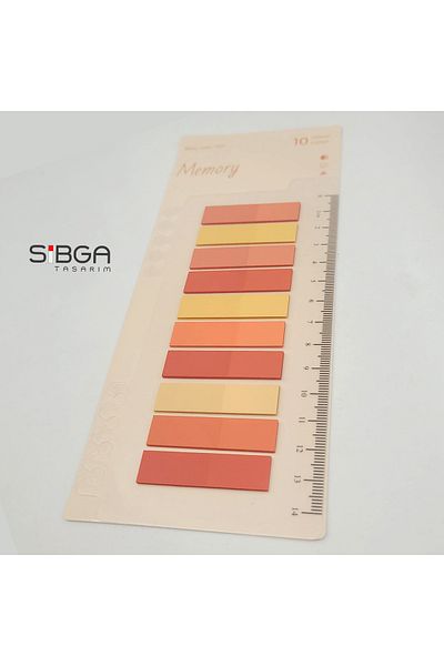 sibga tasarım Transparent Colored Post-It Note Paper - 200 Sheets Bookmark Sticker
