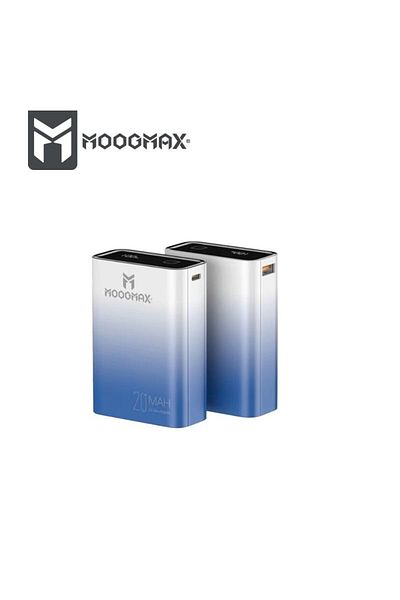 MOOGMAX Power Bank 20000M USB Port Blue + White M/MX219 Moog Max Brand