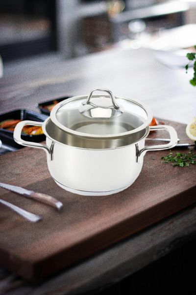 Hyd 1 Piece Single Glass Mini Pot with Lid 15X6Cm Cooking Pot