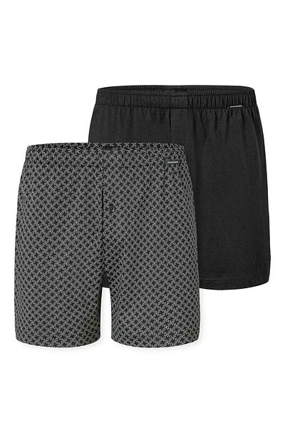 Schiesser Herren Jersey-Boxershorts, 2er Pack - 2Pack Boxershorts, Baumwolle, einfarbig