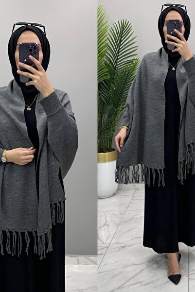 Mercan Sleeveless Shawl Poncho