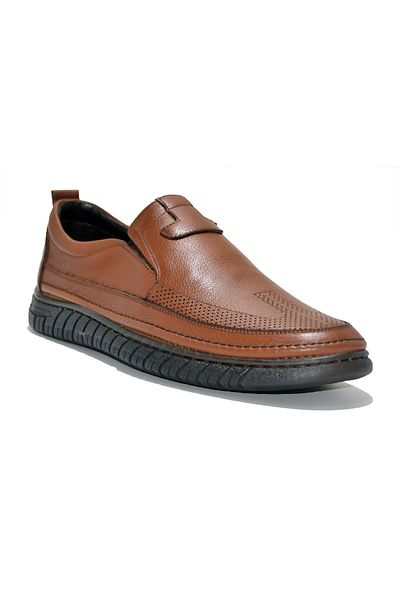 Arda Handmade Laser Cut Genuine Leather Men's Shoes Casual Shoes