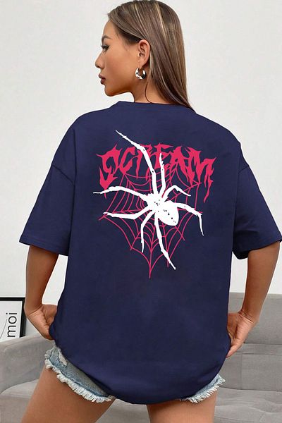 uyguntarz Μπλουζάκι με στάμπα Scream Unisex Oversize