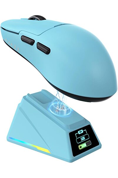 Ajazz AJ159 APEX 8K Oyun Mouse, 3 Modlu TFT Ekranlı Manyetik Şarj İstasyonu,P...