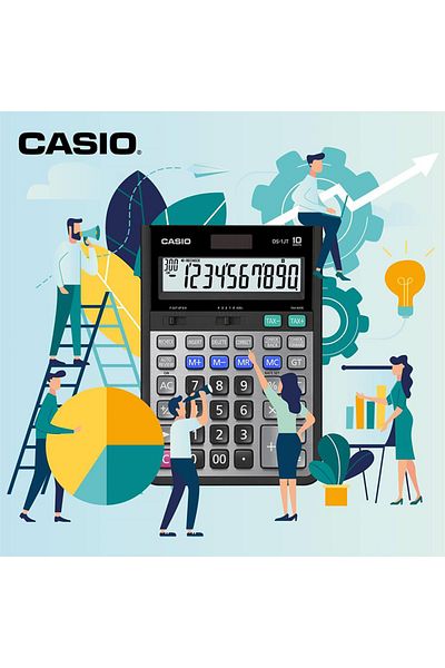 Casio Heavy Duty Calculator Check and Correct DS-1JT- Black
