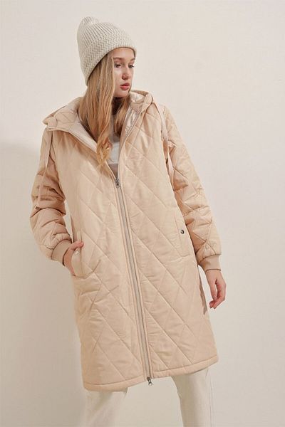 modaserdem 5130 Casual Puffer Coat - Mink