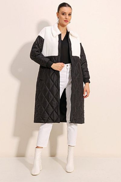 modaserdem 5185 Long Oversize Puffer Jacket - White