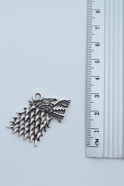 Bu Farklı Game Of Thrones Kurt Gümüş Kaplama Deri İp Kolye