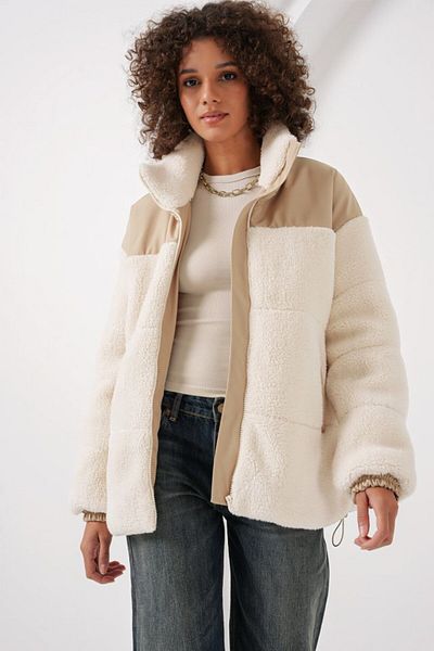 modaserdem    5196 Inflatable Plush Coat - Ecru