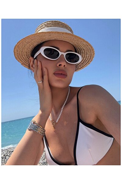 funeyes Leon Yeni Sezon Cat Eye Popüler Model Beyaz Güneş Gözlüğü