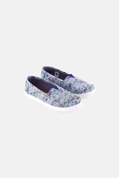 Toms Kids Girl Slip On Casual Shoes, Purple Combo