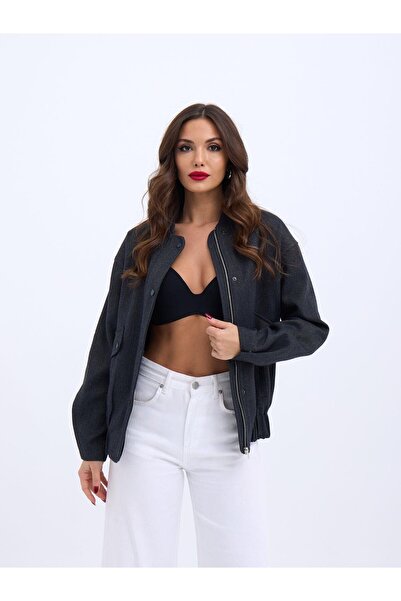 BY BASAK collection Dua Giyim 6657 Jacket-Fume