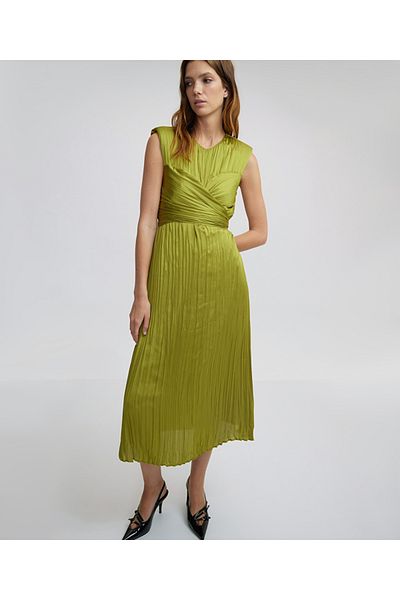 İpekyol Pleated and Waist Tied Dress