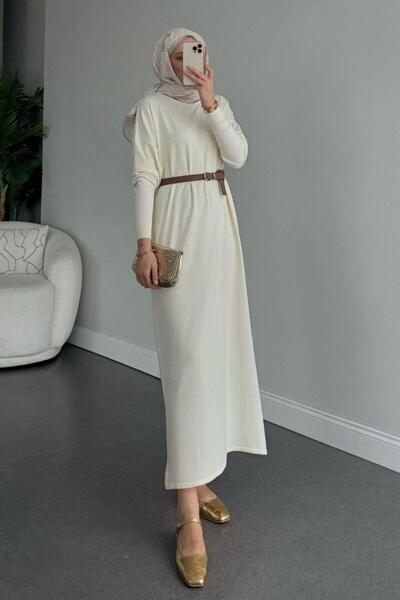 Şulemoda Giyim Φόρεμα Αγγέλου εκρού μερσεριζέ