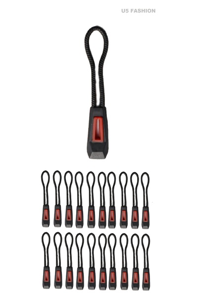 U5 FASHION 20 Adet Fermuar Elcik Fermuar Çekme İpi Fermuar Ucu