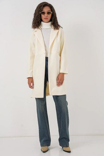 modaserdem    9085 Stamp Coat - Cream